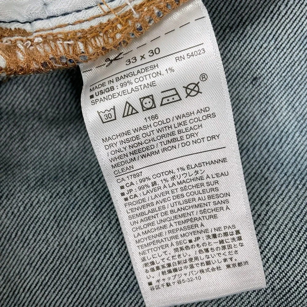 Banana Republic Jeans Men 33x30 (ACTUAL 34x27.5) Dark Blue Straight Fit Denim